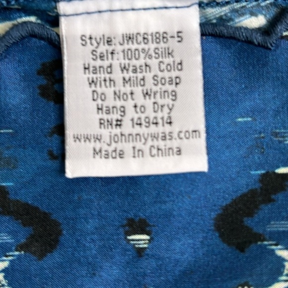 Johnny Was Puente Silk Tunic Geometric Print Tunic Top Small - Picture 9 of 12